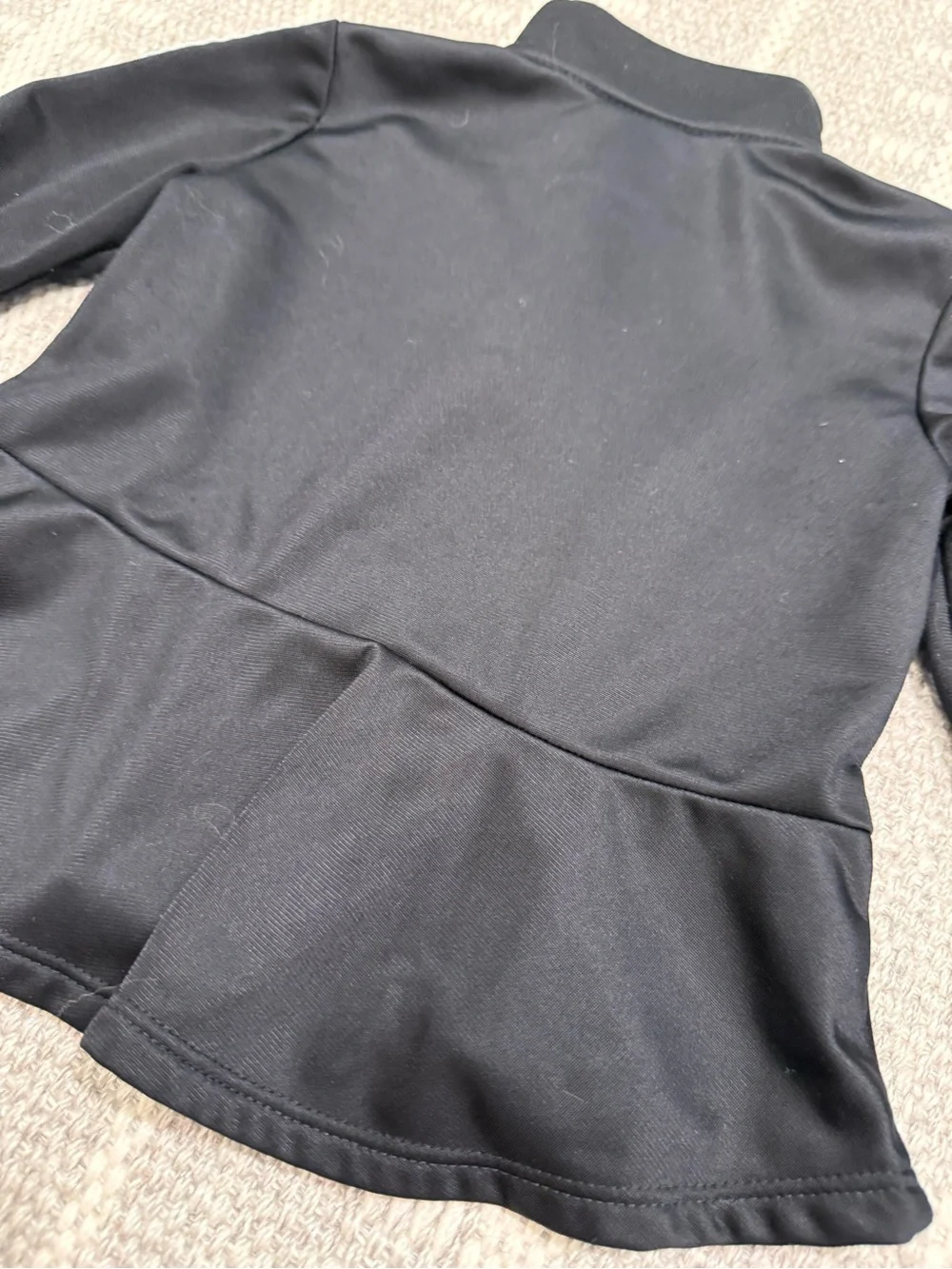 Nike Toddler 2T Girls Ruffle Peplum Track Jacket Black Pink Swoosh